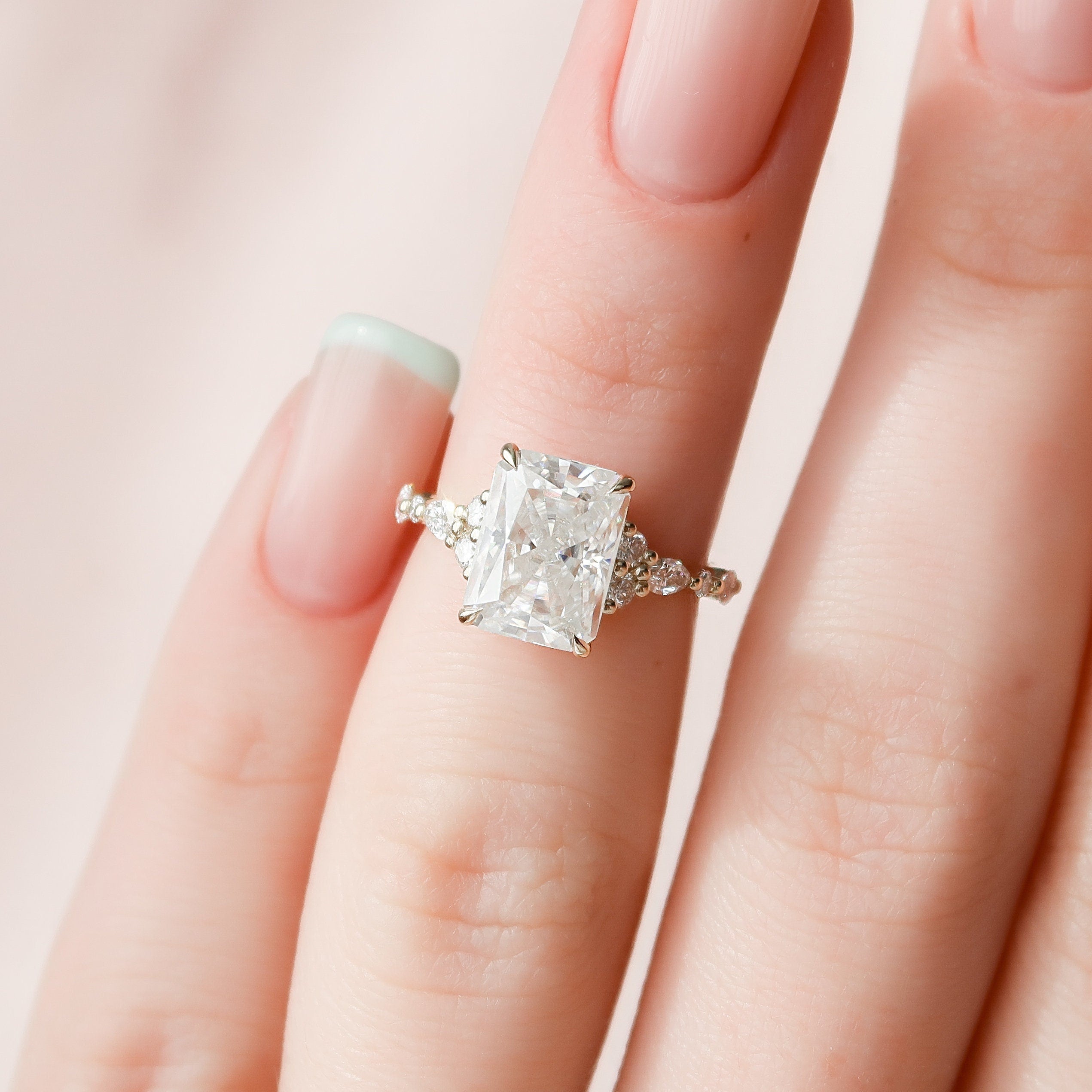 Cluster Moissanite Ring