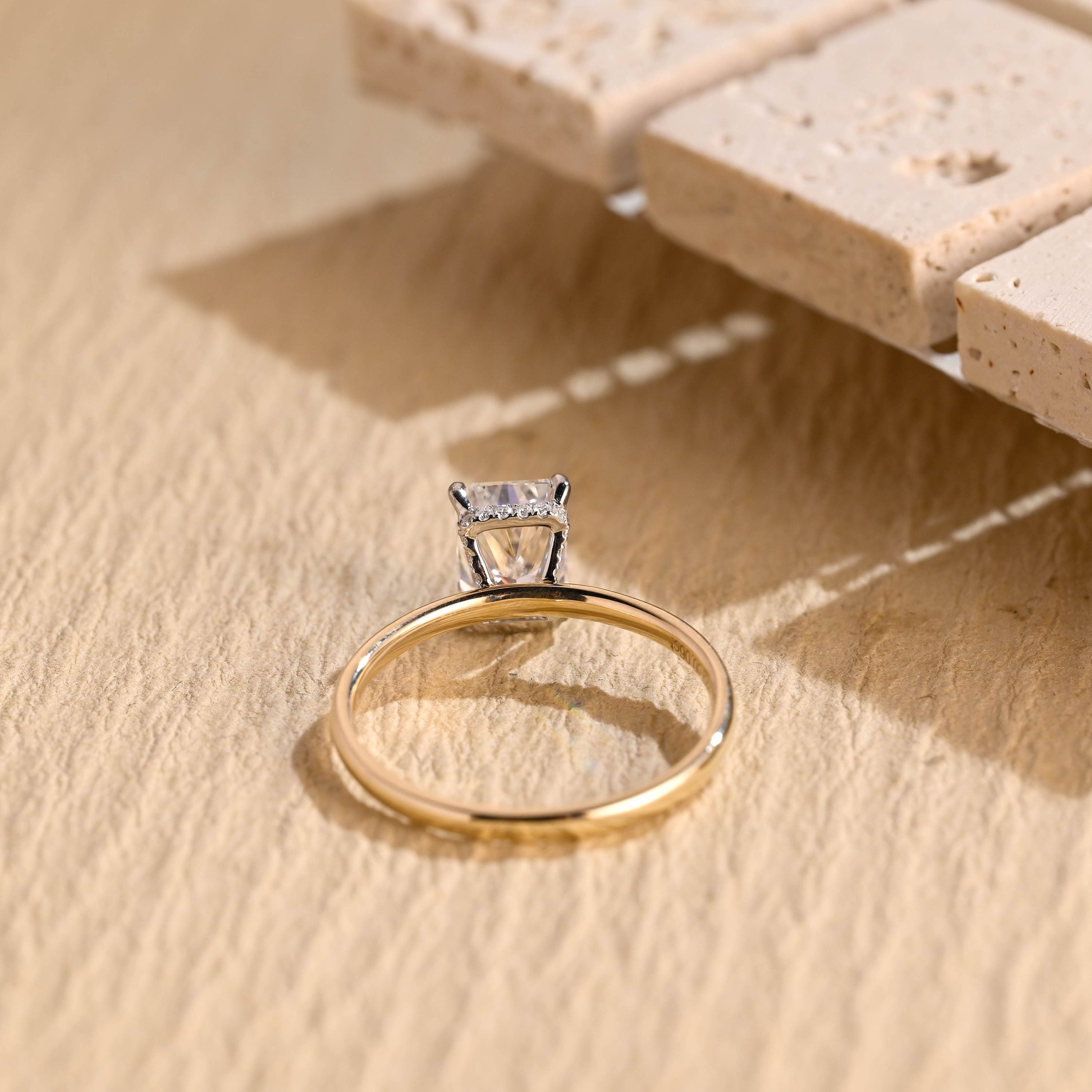 Hidden Halo Engagement Ring