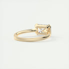 Half Bezel Moissanite Ring
