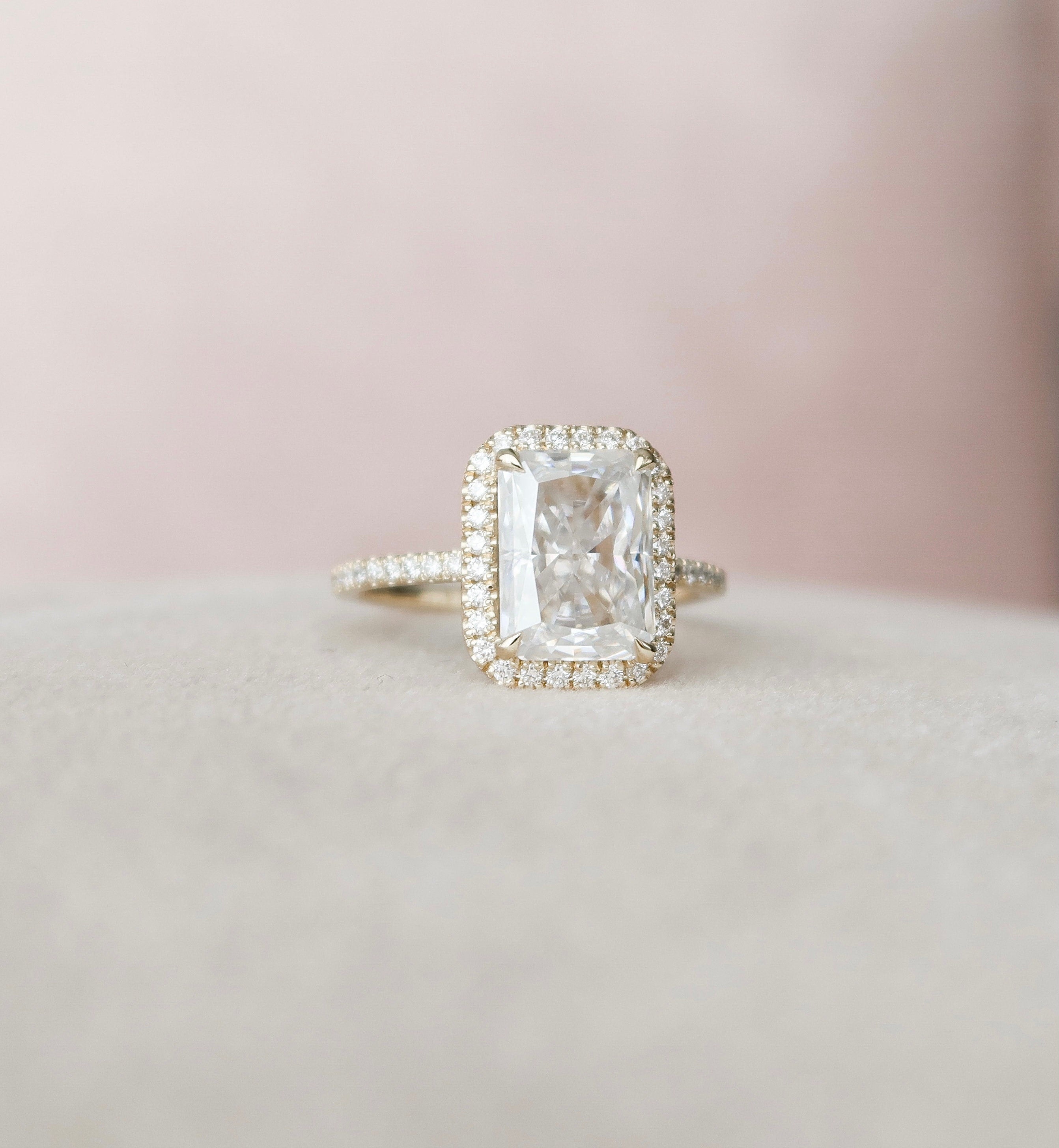 Halo Pave Engagement Ring