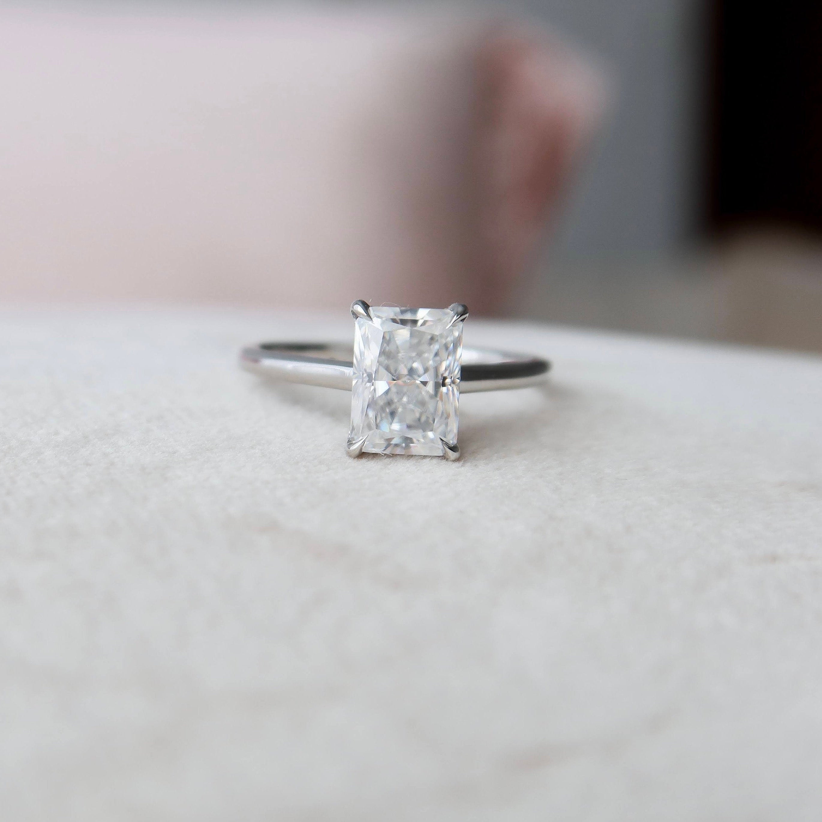 Hidden Halo Moissanite Ring