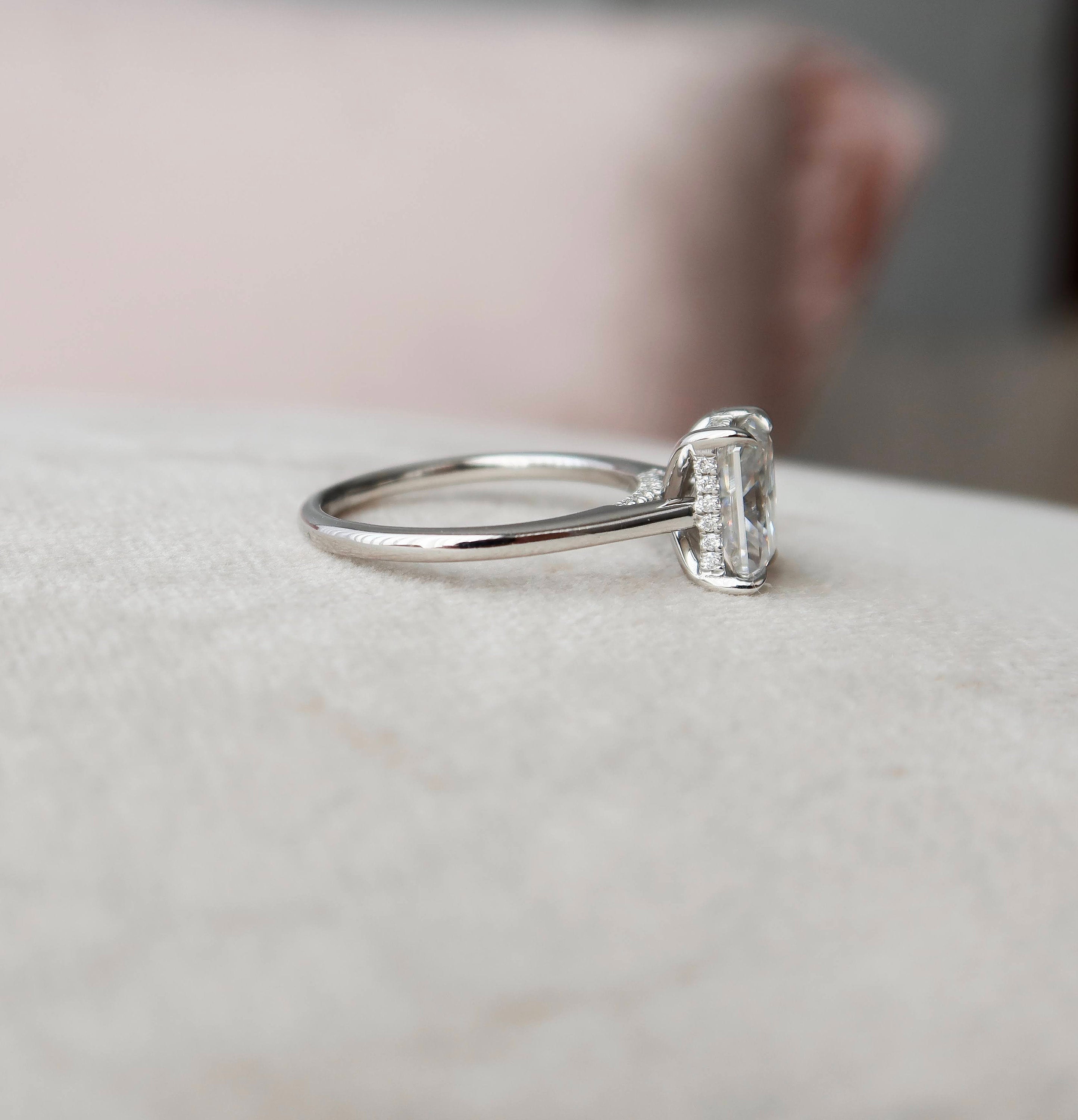 Radiant Hidden Halo Ring