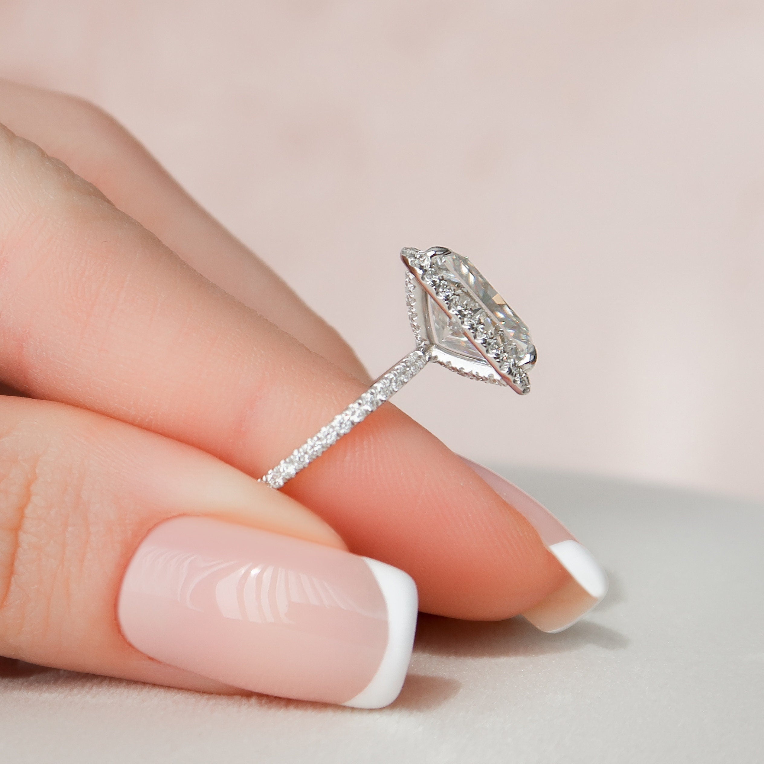 Radiant Moissanite Diamond Ring