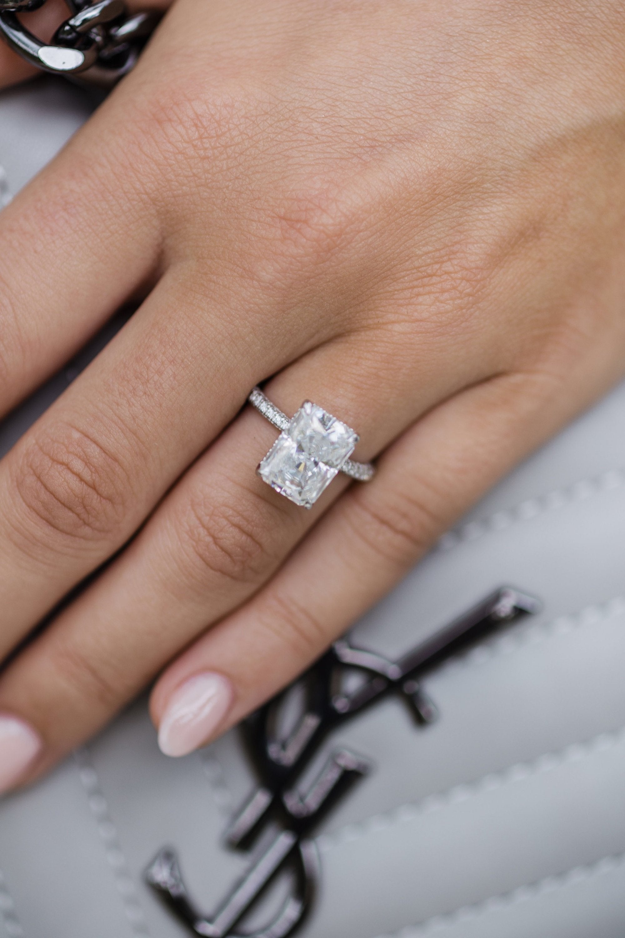 Moissanite Diamond Engagement Ring