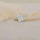 Pave Moissanite Engagement Ring