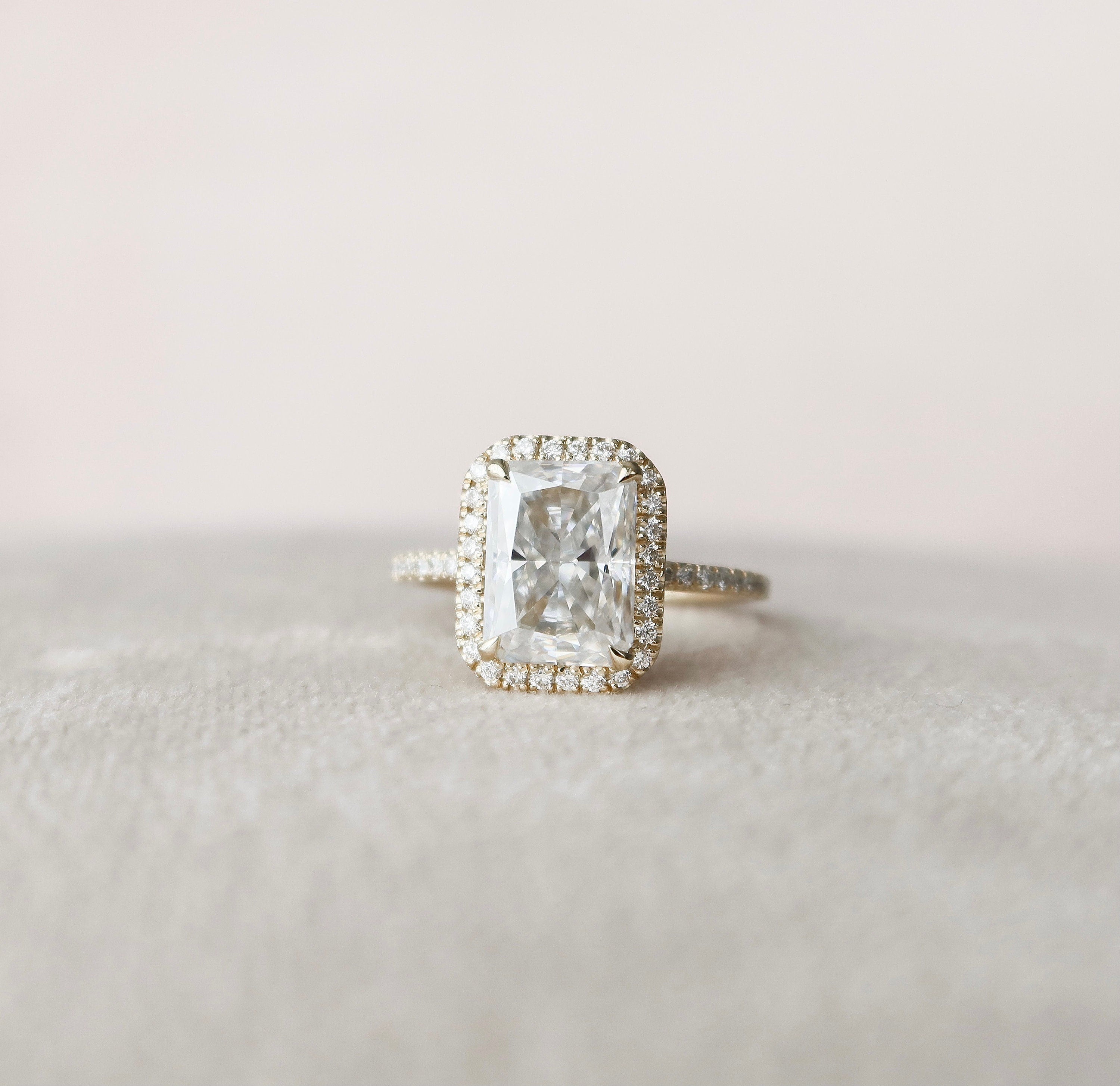 Diamond Pave Moissanite Ring