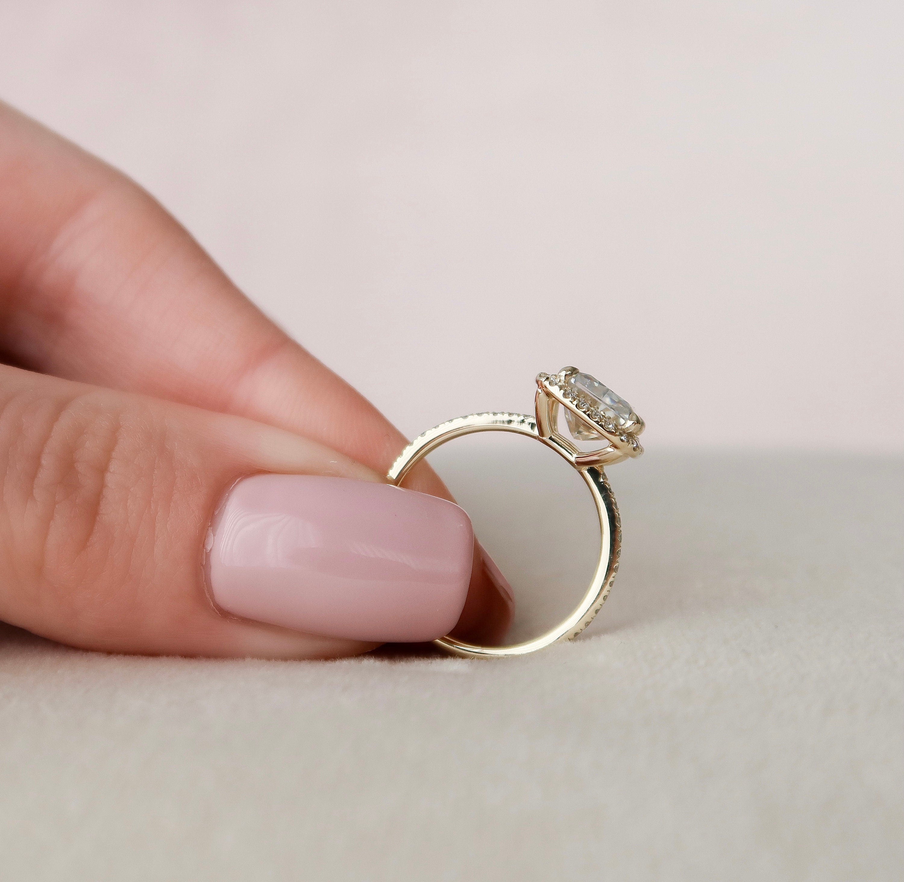 Diamond Pave Moissanite Ring