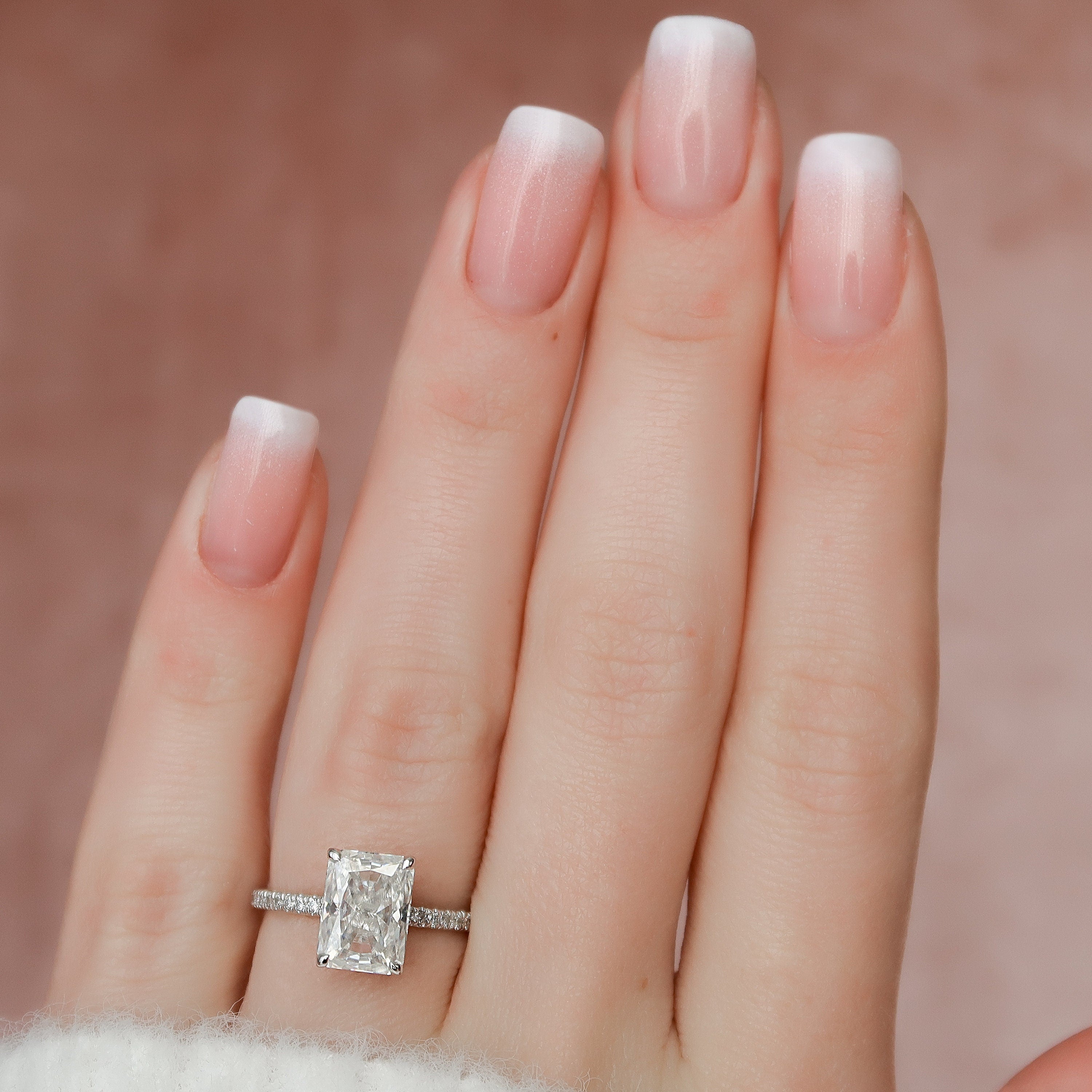 Hidden Halo Moissanite Ring