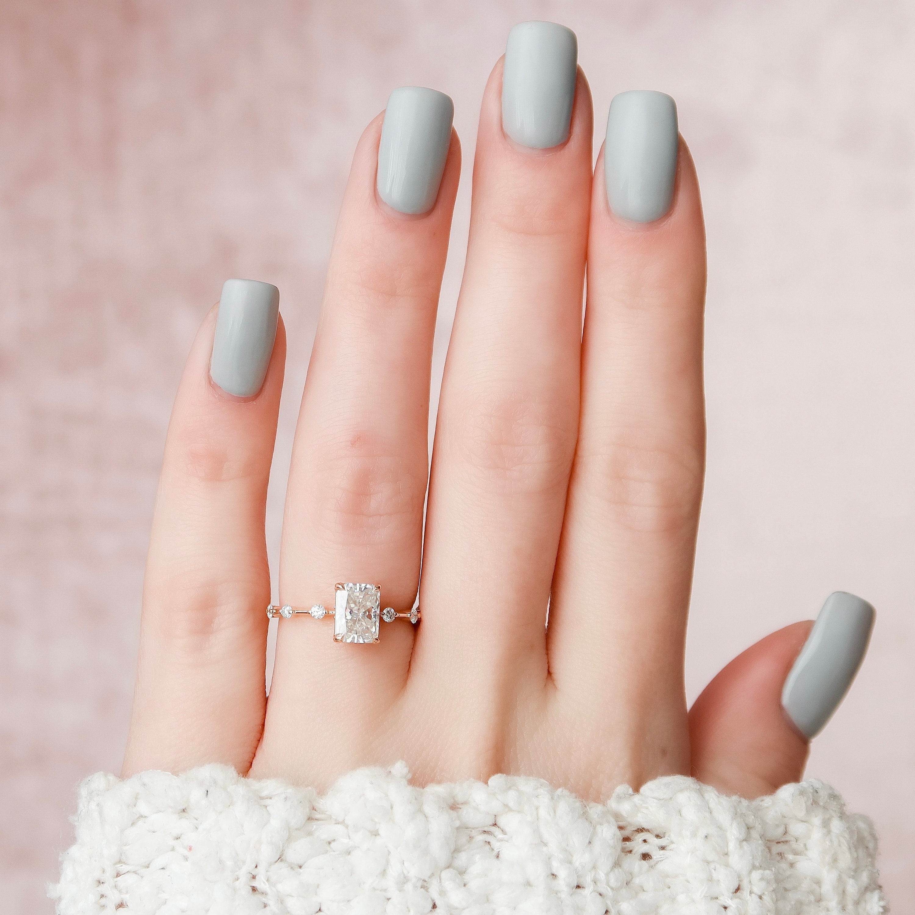 Petite Pave Moissanite Ring