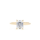 1.70ct Emerald Cut Solitaire Moissanite Diamond Engagement Ring For Women