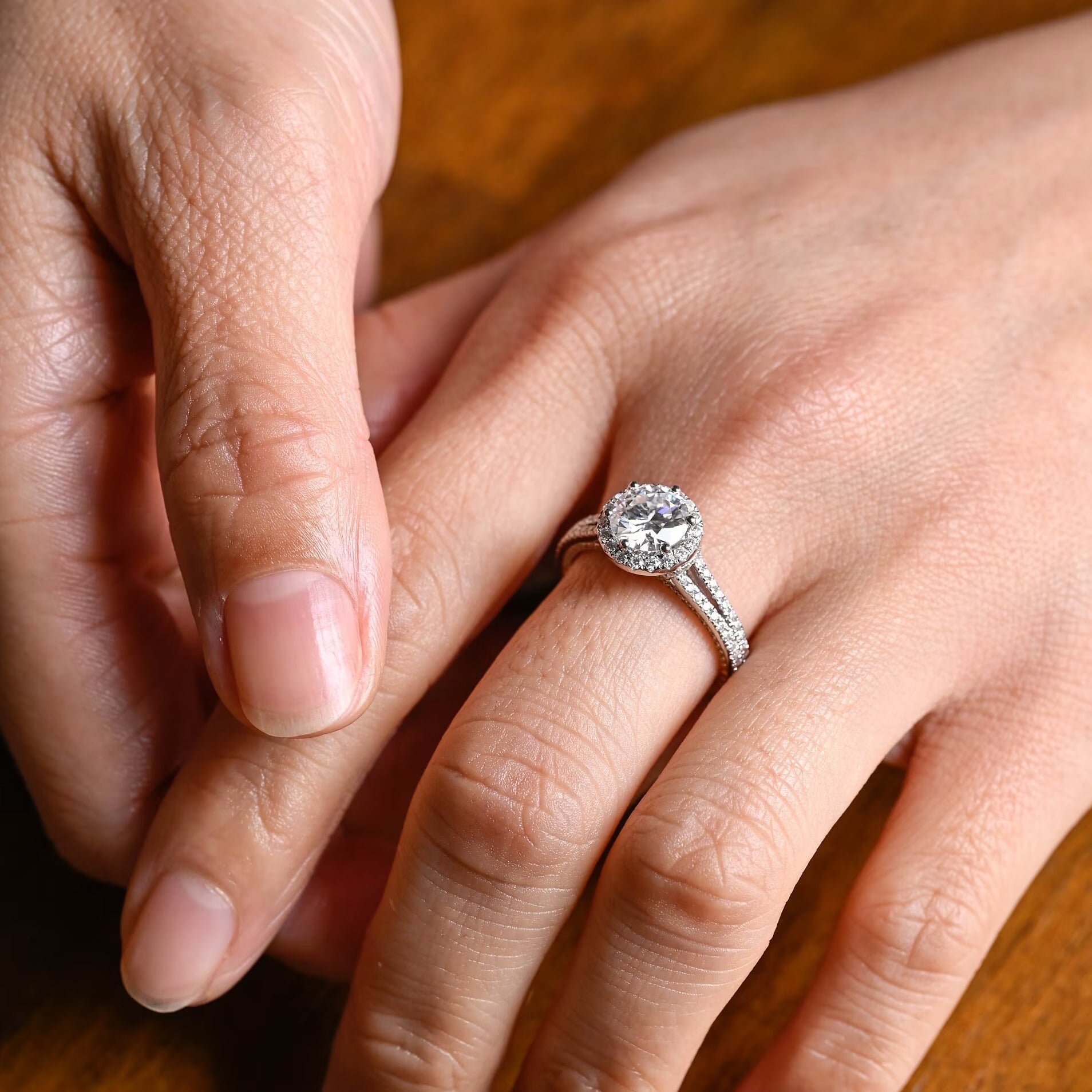 White Gold Moissanite Ring