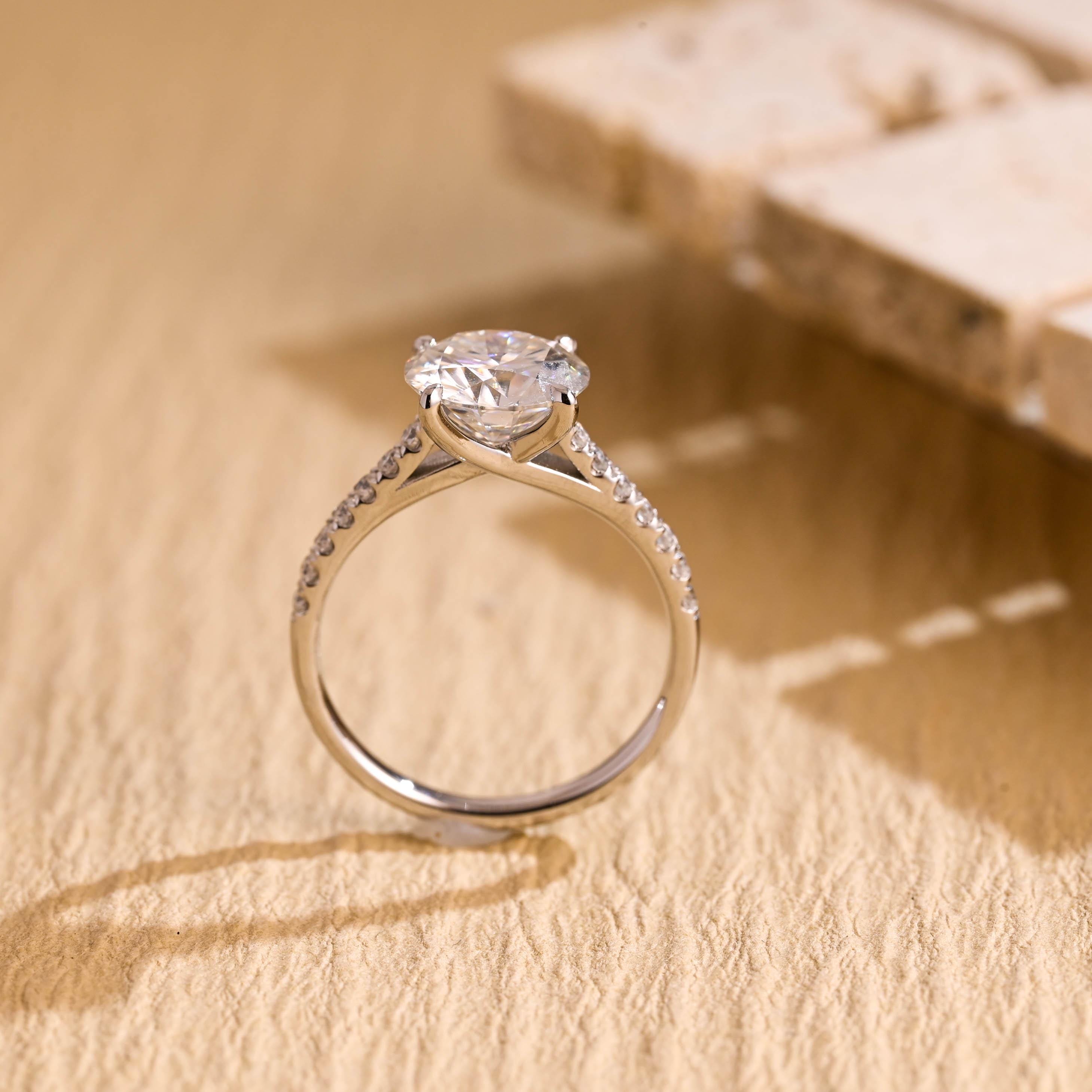 White Gold Moissanite Ring