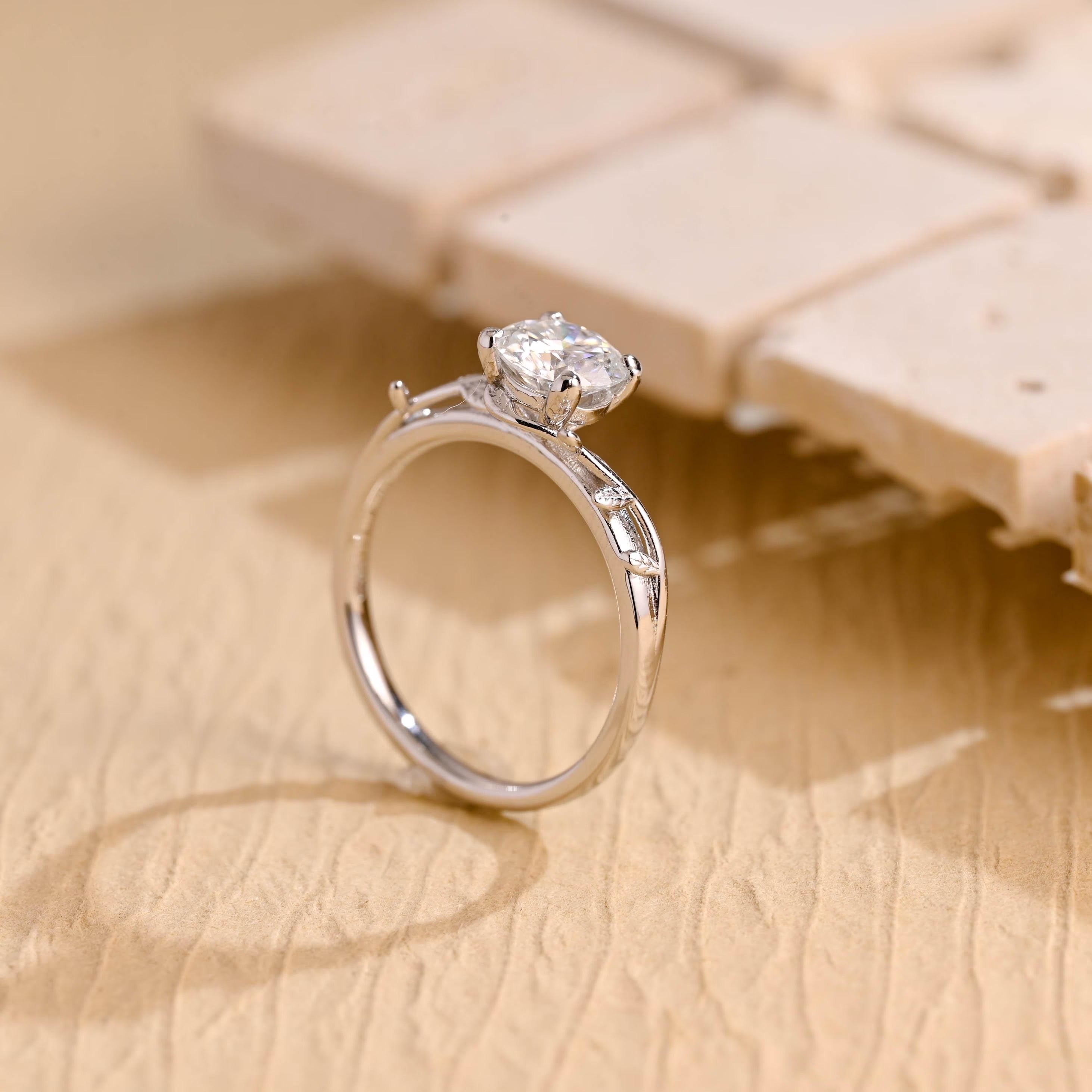 White Gold Moissanite Ring