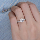 Pave Band Moissanite Ring