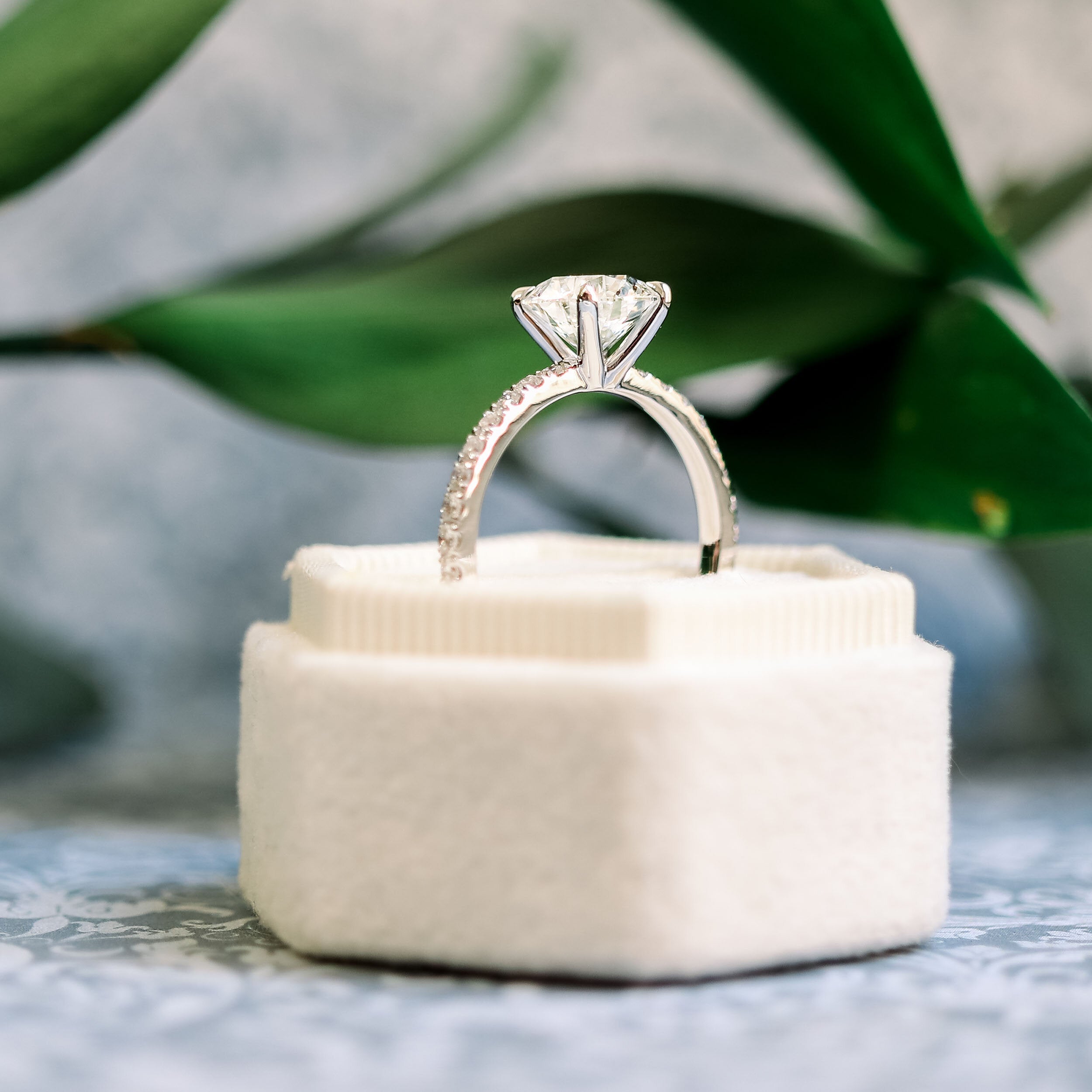 Round Cut Moissanite Ring