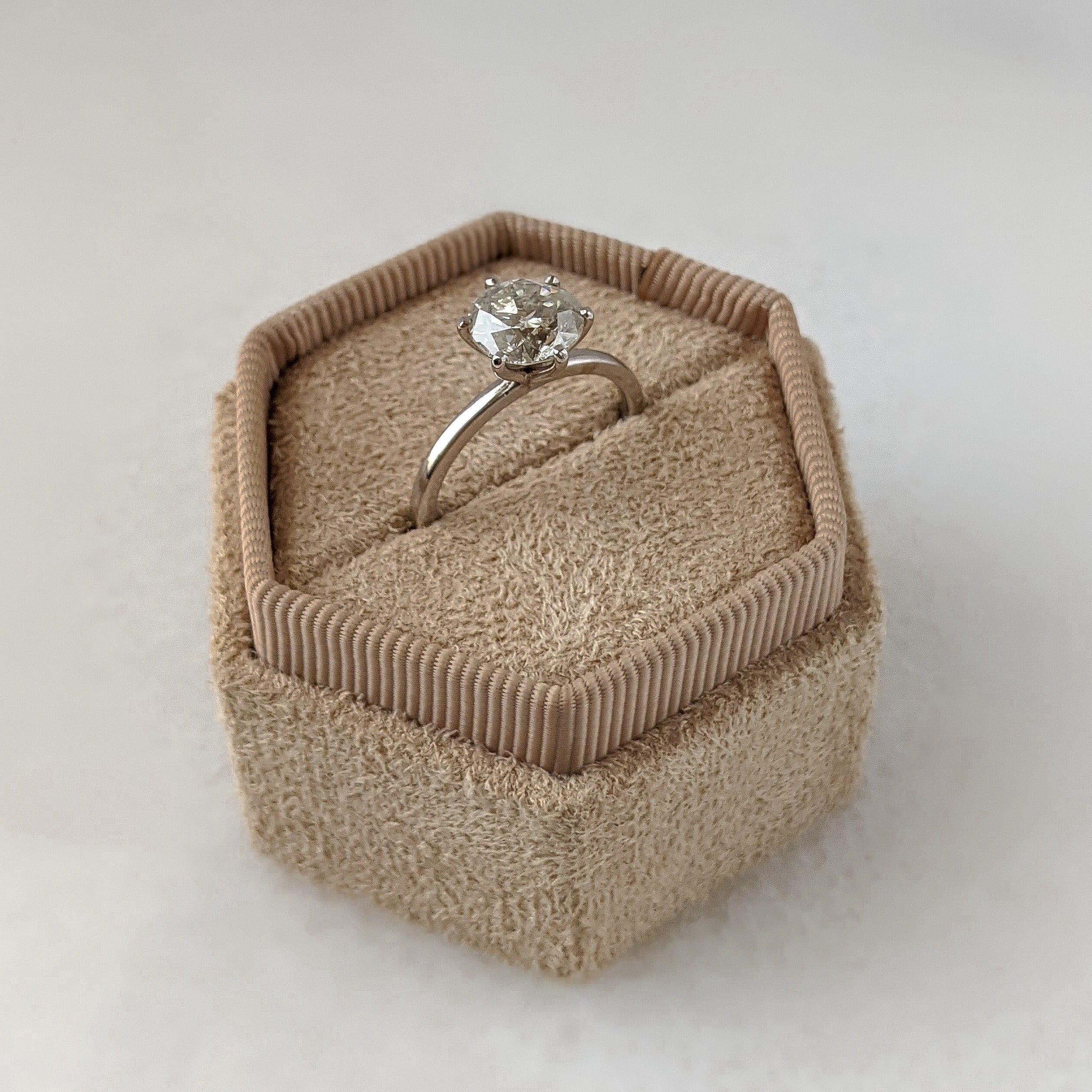 Round Cut Moissanite Ring