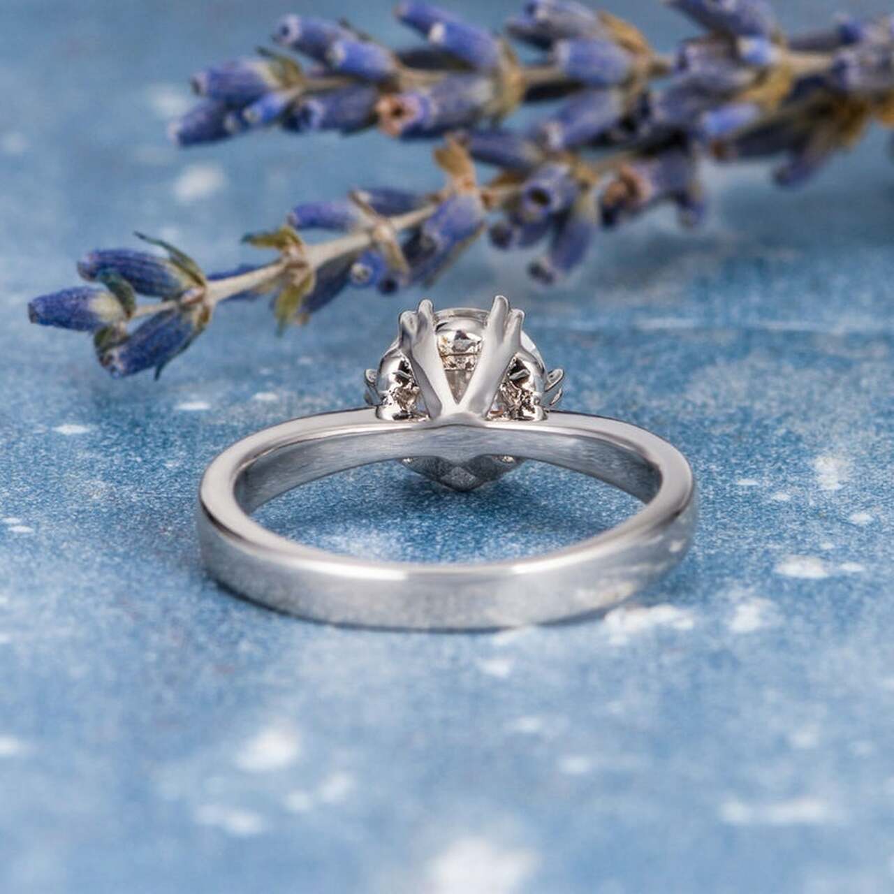 Round Moissanite Engagement Ring