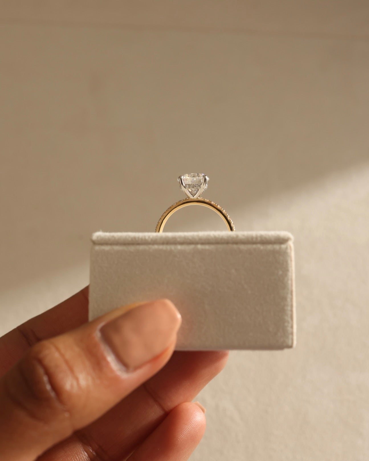 Pave Setting Moissanite Ring