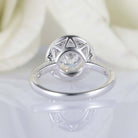 Round Moissanite Engagement Ring