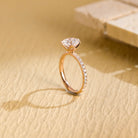 Solitaire Pave Moissanite Ring