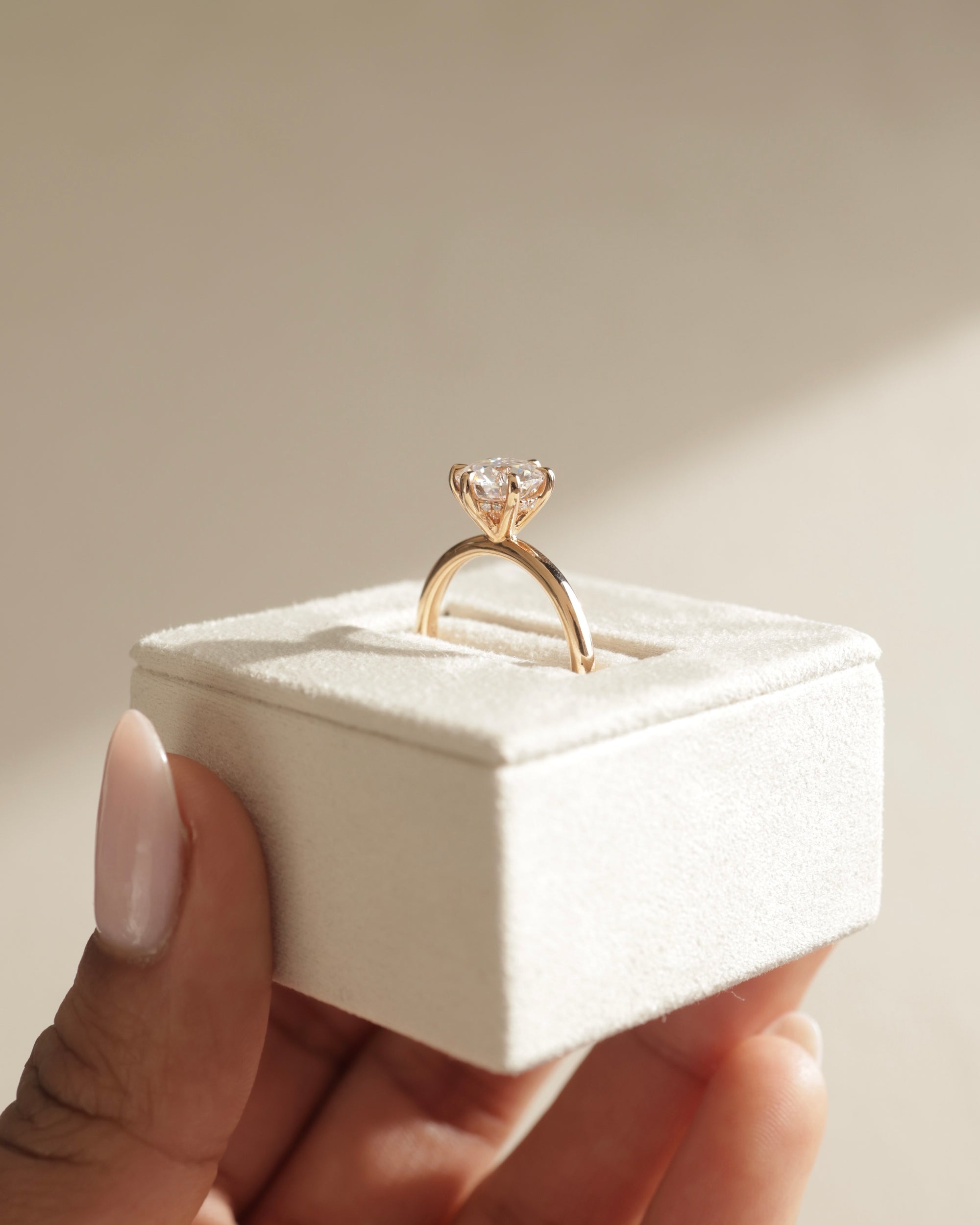 Hidden Halo Moissanite Ring