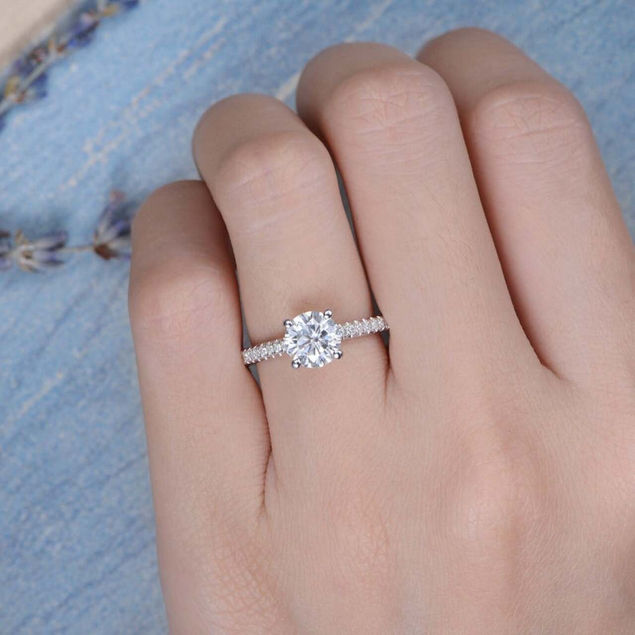 Moissanite Diamond Ring