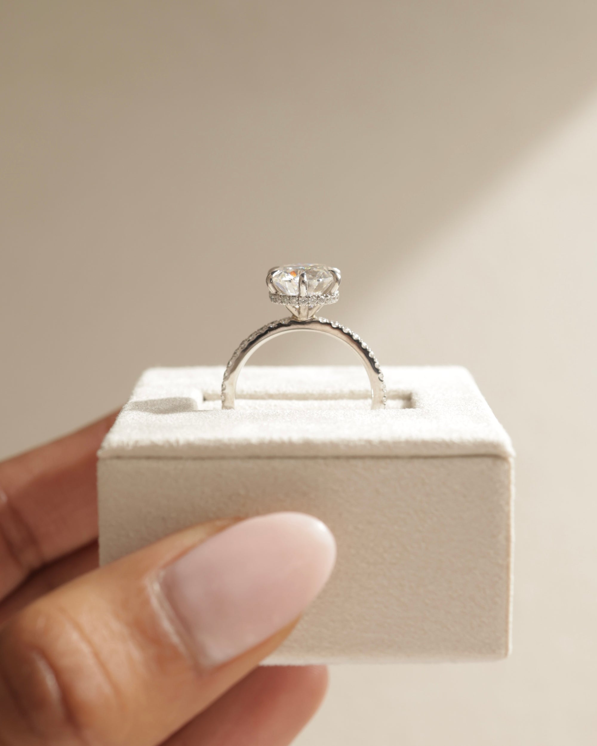 Round Pave Engagement Ring