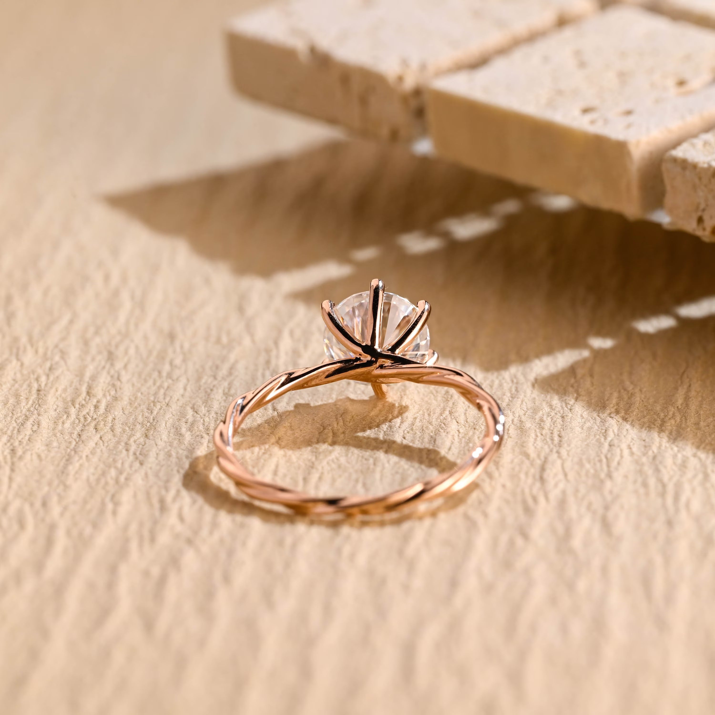 Solitaire Moissanite Engagement Ring