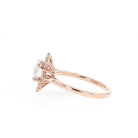 Round Floral Moissanite Ring