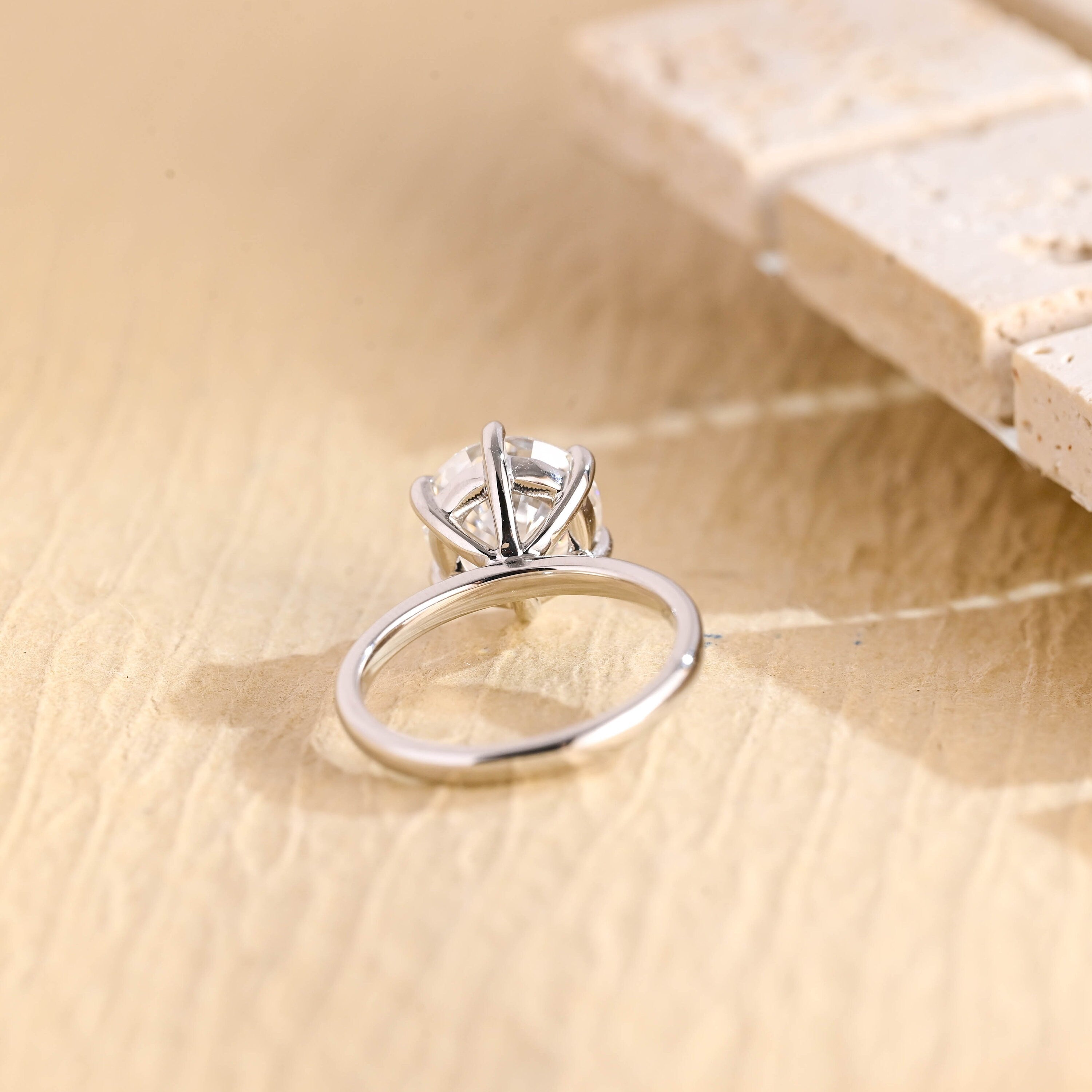 Diamond Solitaire Moissanite Ring