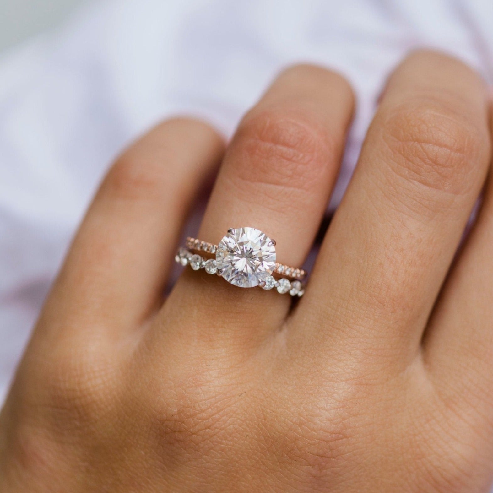 Hidden Halo Moissanite Ring