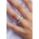 Round Hidden Halo Ring