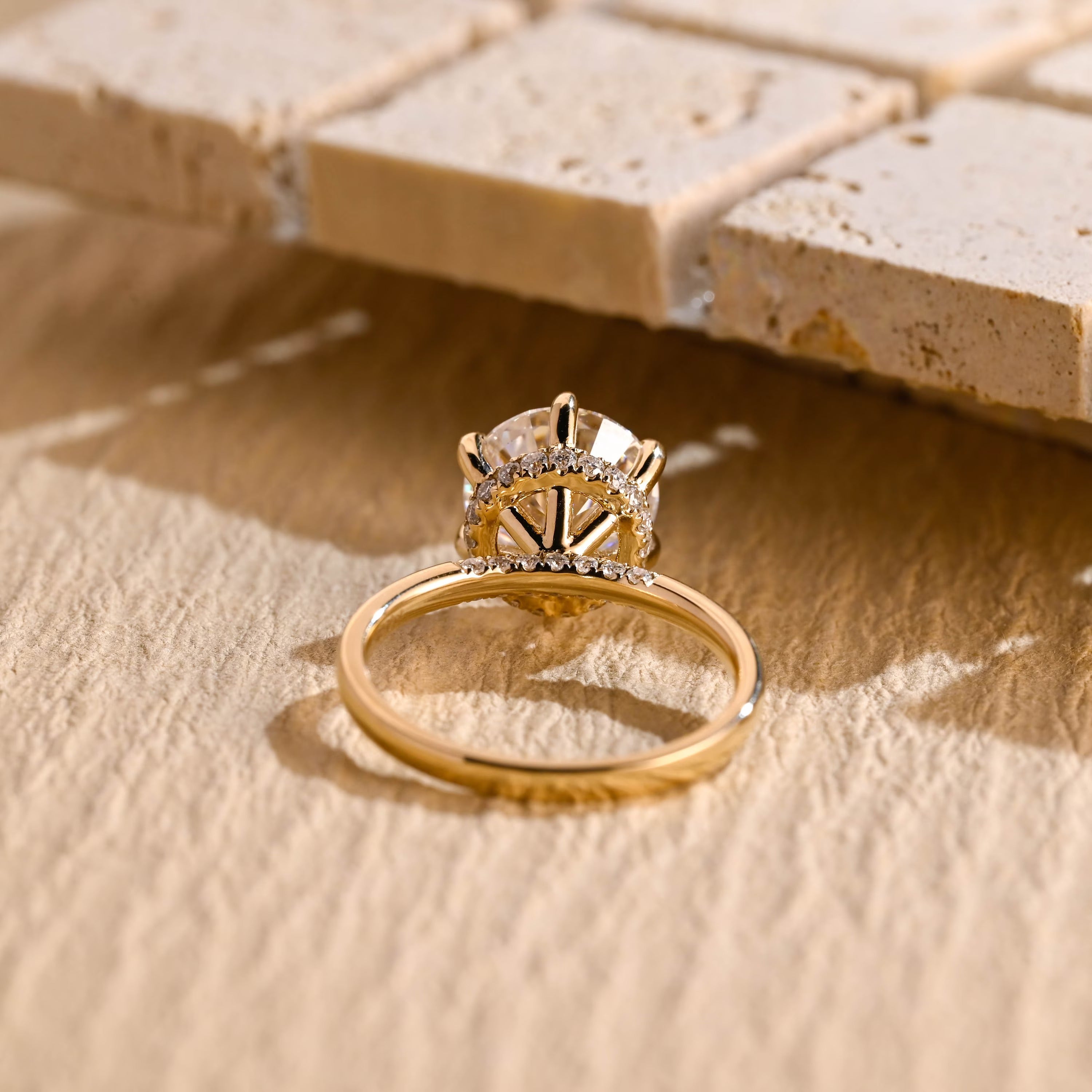 Hidden Halo Engagement Ring