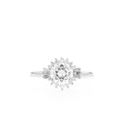 Unique Round Moissanite Ring