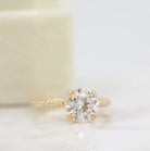 Double Claw Prong Engagement Ring