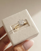 White Gold Round Moissanite Ring