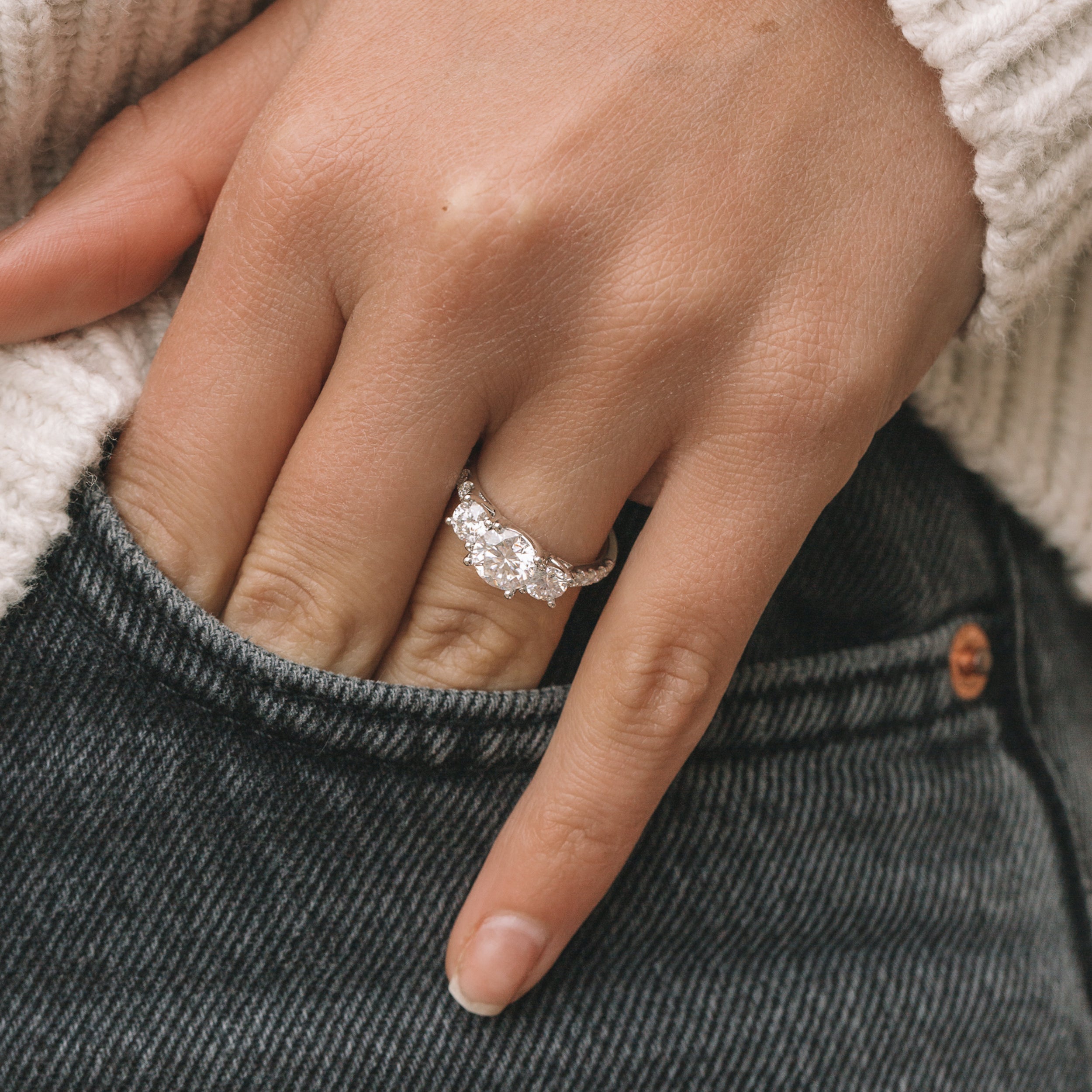 Three Stone Engagement Ring