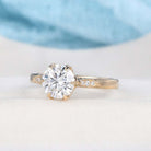 Yellow Gold Moissanite Ring