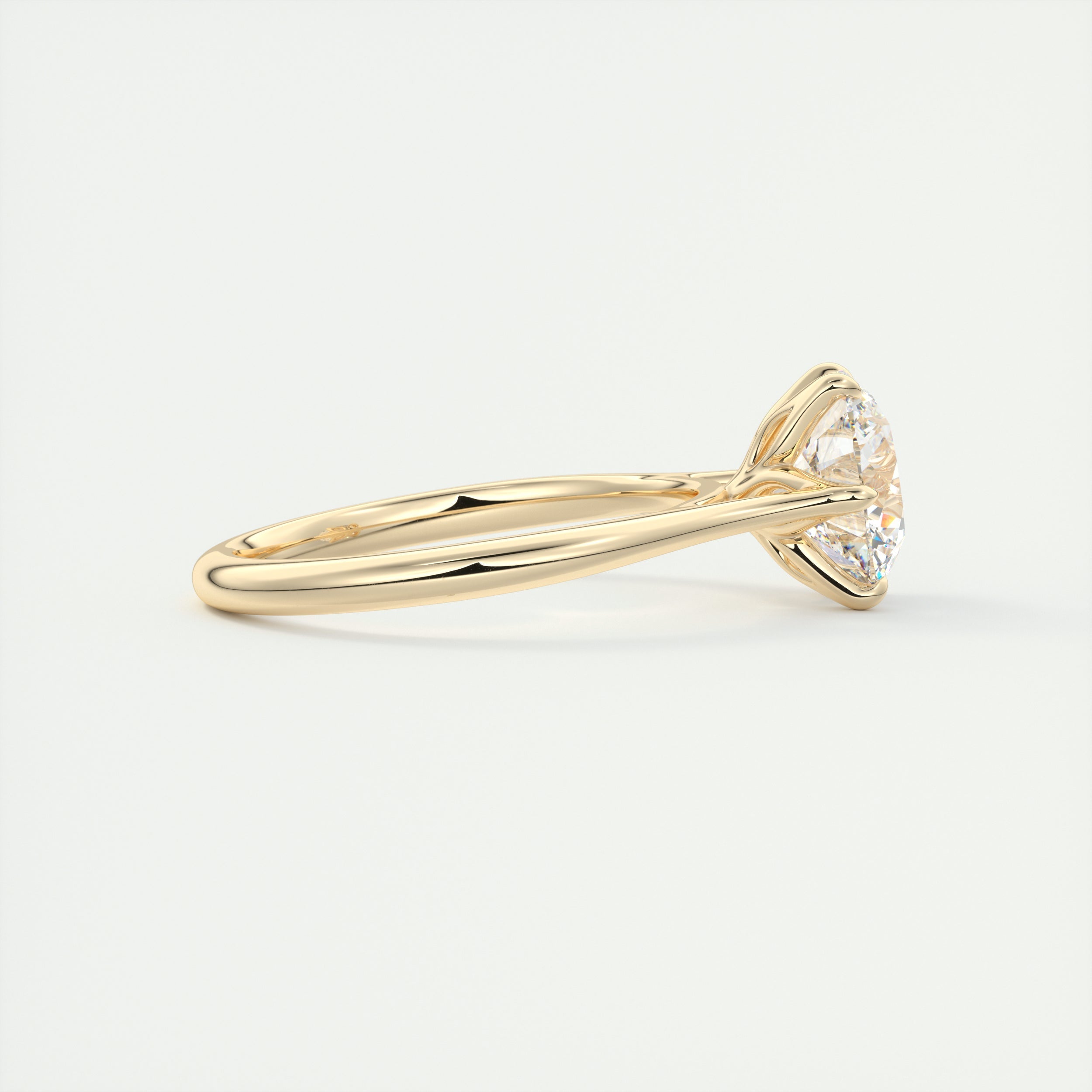 Round Solitaire Moissanite Ring