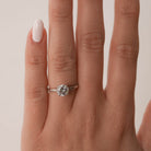Round Cut Moissanite Engagement Ring