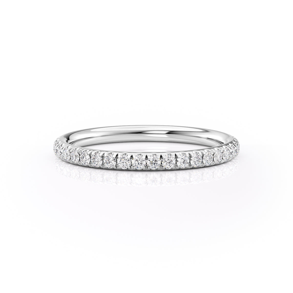 Round Diamond Eternity Wedding Band