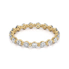 Round Diamond Shared Prong Wedding Band