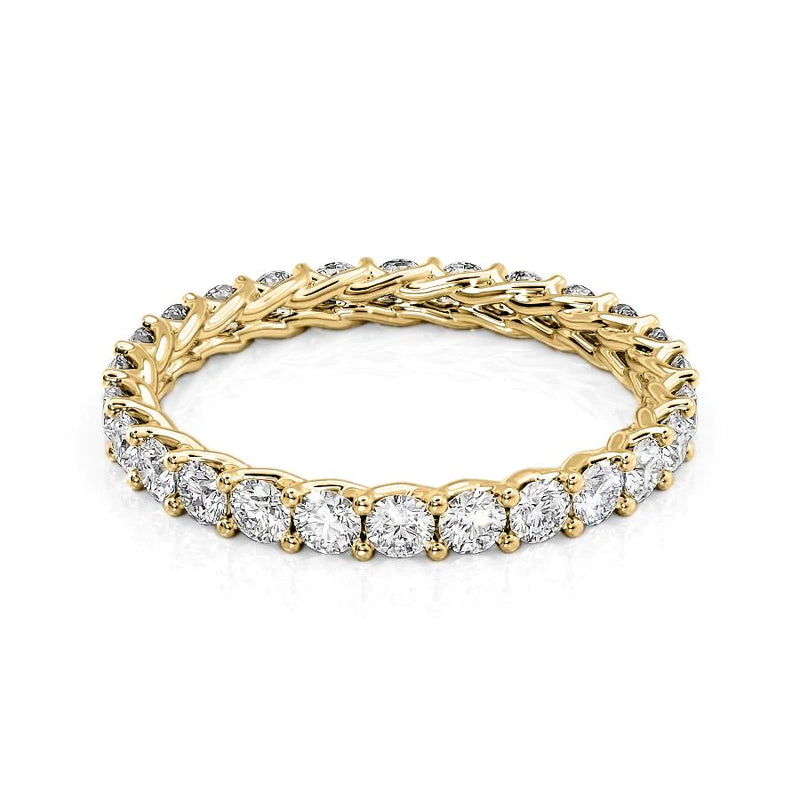 Round Diamond Trellis Wedding Band