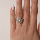 Cluster Moissanite Engagement Ring