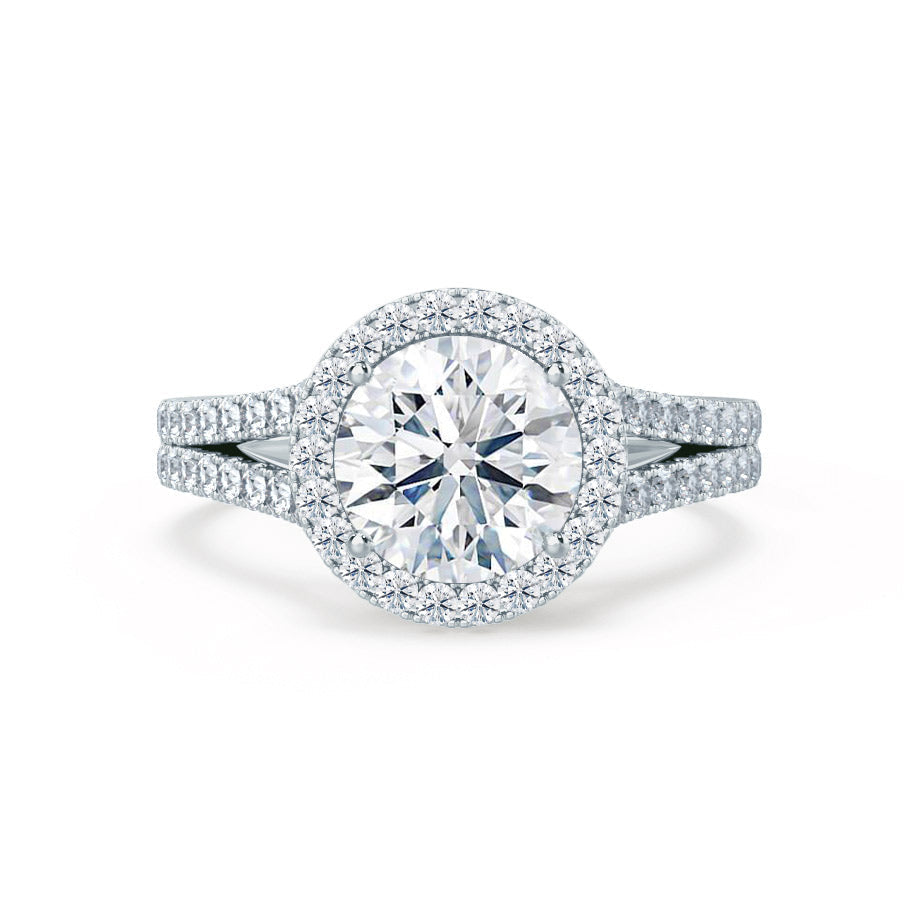 Round Cut Moissanite Ring