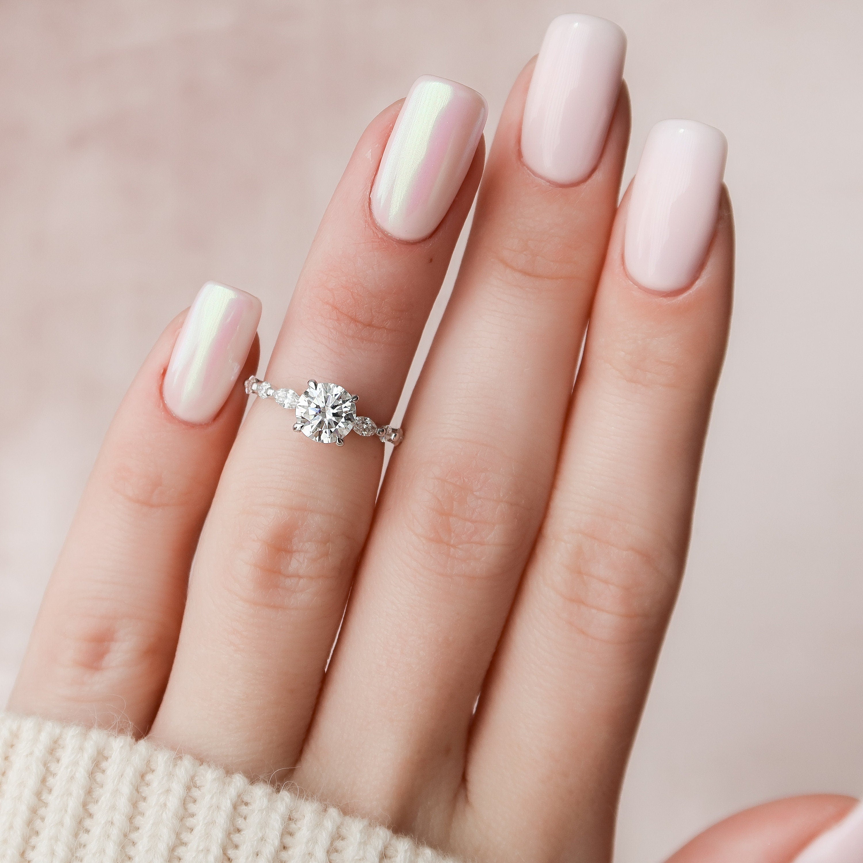Hidden Halo Moissanite Ring