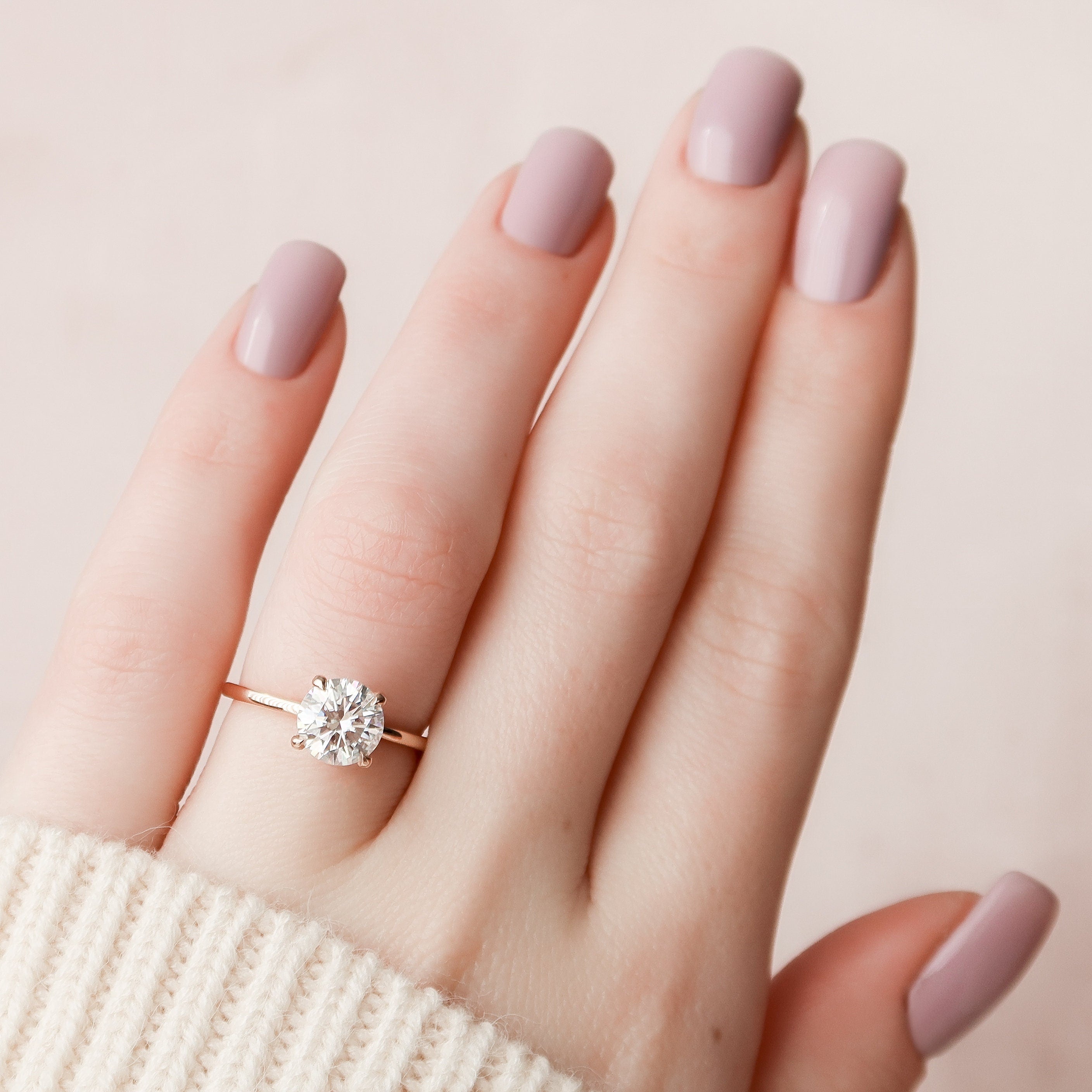 1.50CT Round Moissanite Ring