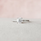 Pave Moissanite Engagement Ring