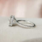 Round Hidden Halo Ring