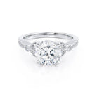Round Cut Moissanite Engagement Ring